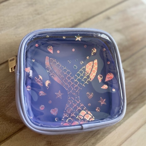 NWT - Mermaid Tail - Makeup Bag- Snack Bag - Purple - Picture 3 of 9